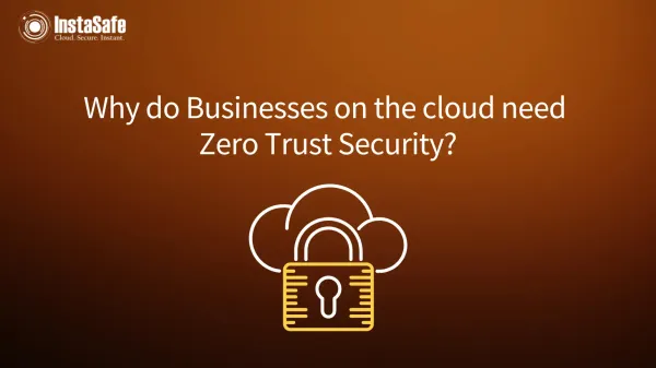 Why do Businesses on the cloud need Zero Trust Security?