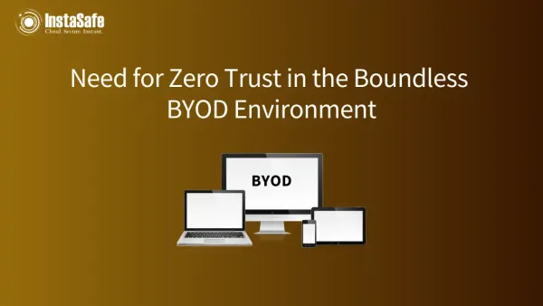 Need for Zero Trust in the Boundless BYOD Environment