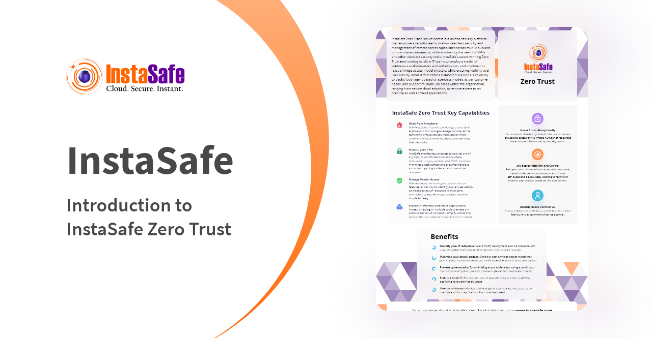 Introduction to InstaSafe Zero Trust